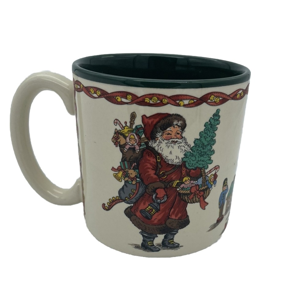 Santa Christmas Tree Kris Kringle 1991‎ Vintage Coffee Cup